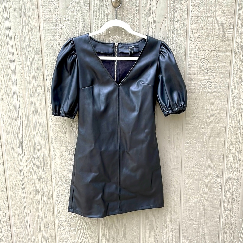 Forever 21 Faux Leather Dress. Size S